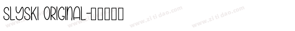 SlySki Original字体转换